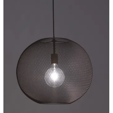 I-ESEDRA-S50 NER - Sospensione Nera Reta Sferica in Metallo Lampadario Moderno Interno E27