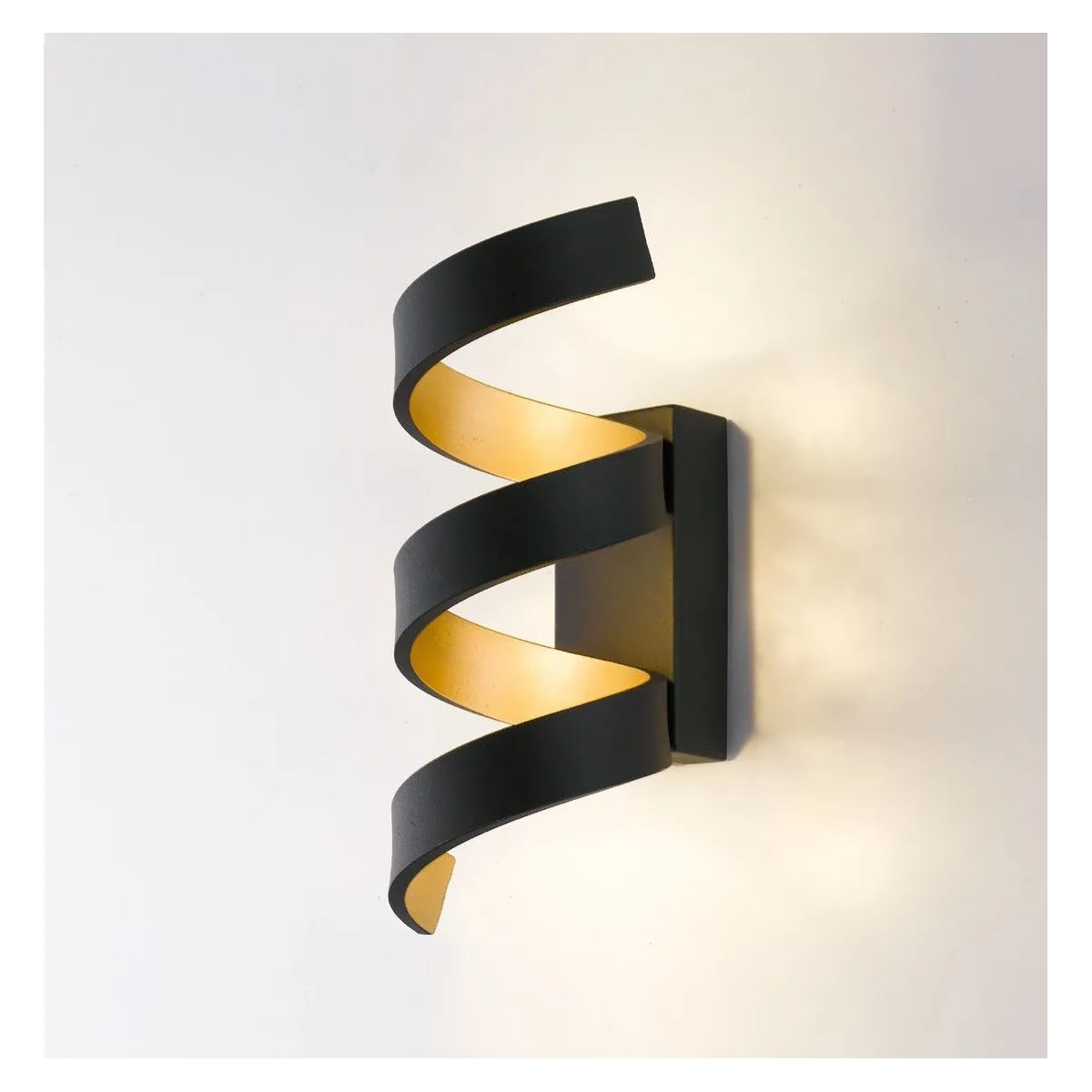 Applique da parete per interno 9W a led nero SPIRAL....