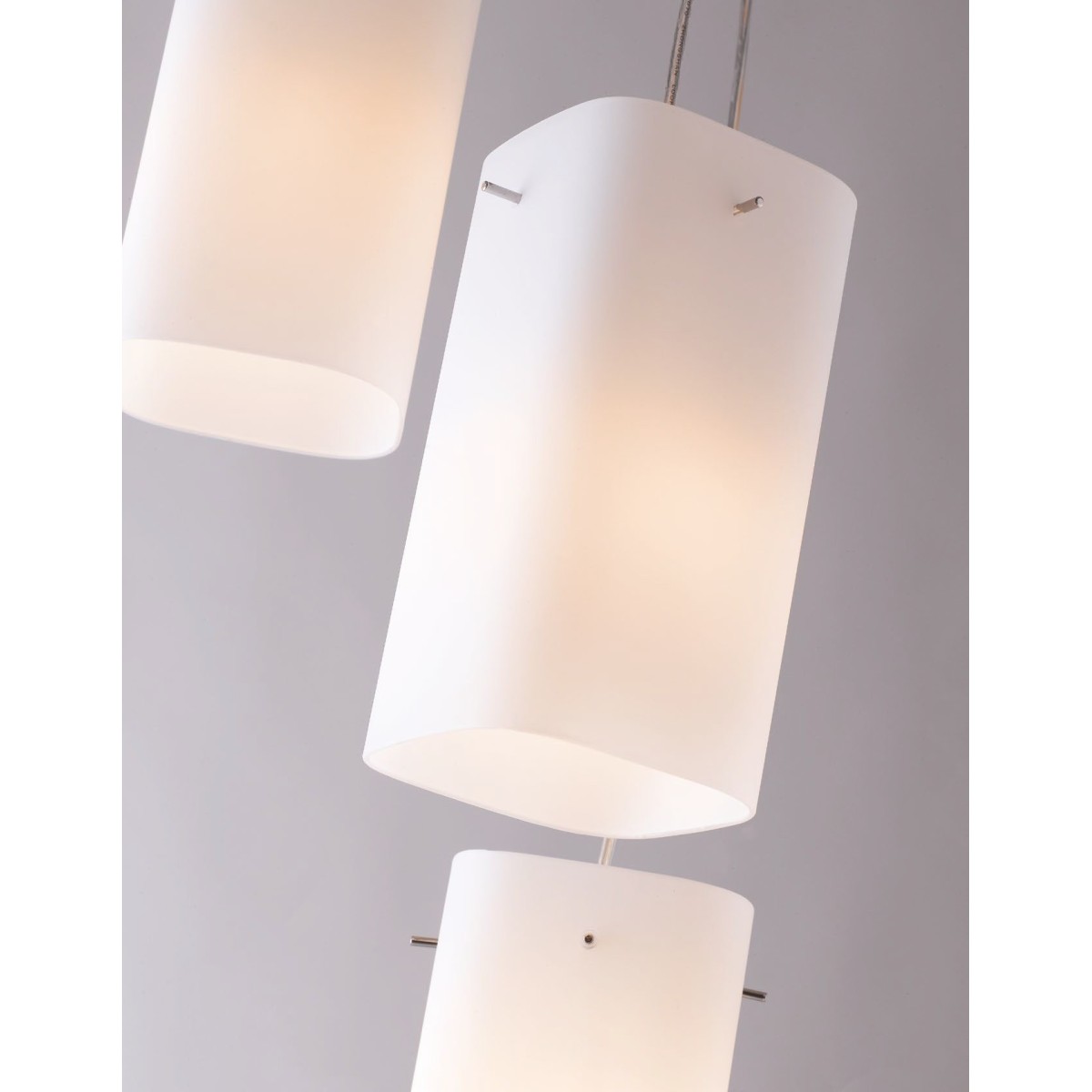 I-SQUARE/S3 - Lampadario a 3 Sospensioni Squadrate Vetro...
