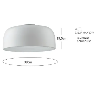 Plafoniera Moderna Bianco o...