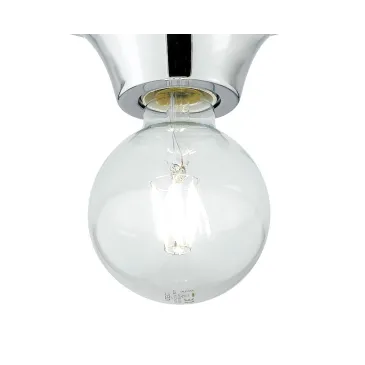 Plafoniera a soffitto per interno 60W E27 diametro 18cm cromo VISION. Collezione moderna e minimalista priva di diffusore.