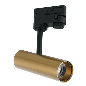 Verstellbarer LED-Schienenstrahler aus goldenem Aluminium A+ Warmes Licht 7 W