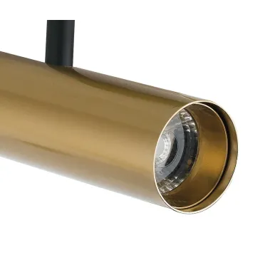 Rail d'éclairage à LED Rocket avec adaptateur triphasé en aluminium couleur or A + 3000 Keilvin 7 W