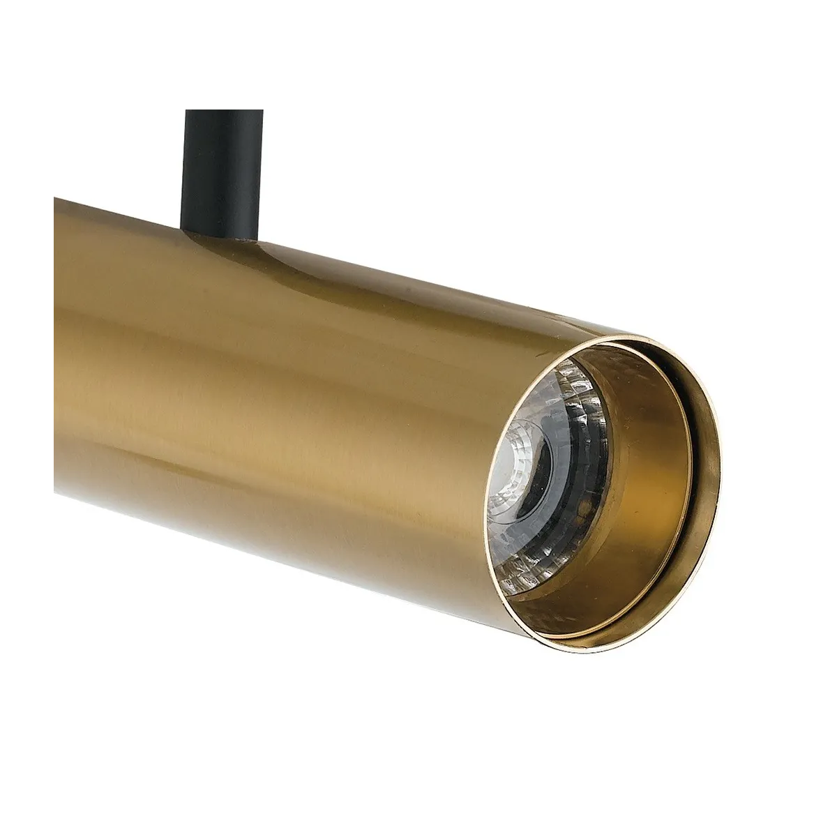 Rail d'éclairage à LED Rocket avec adaptateur triphasé en aluminium couleur or A + 3000 Keilvin 7 W