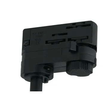 Rail d'éclairage à LED Rocket avec adaptateur triphasé en aluminium couleur or A + 3000 Keilvin 7 W