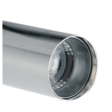 Rail d'éclairage à LED Rocket avec adaptateur triphasé en aluminium chromé A + 4000 Keilvin 7 W