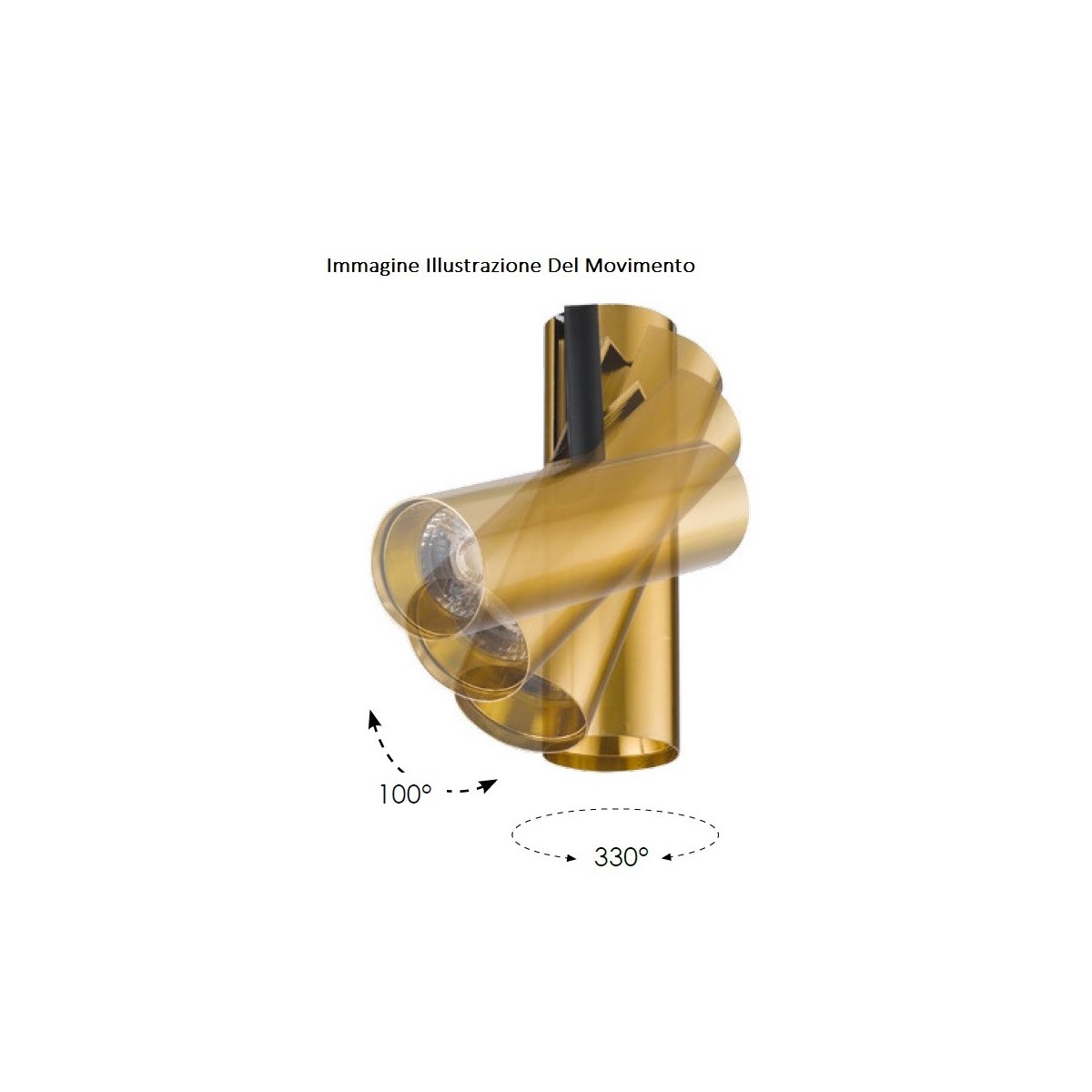 Rail d'éclairage à LED Rocket avec adaptateur triphasé en...