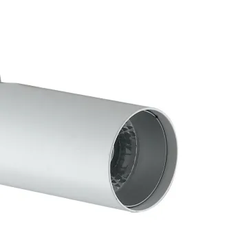 Rail d'éclairage à LED Rocket avec adaptateur triphasé en aluminium blanc A + 3000 Keilvin 7 W
