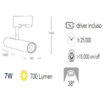 Applique murale moderne à LED Rocket spot en aluminium noir avec torchis intégré led A + 3000 K 7 W