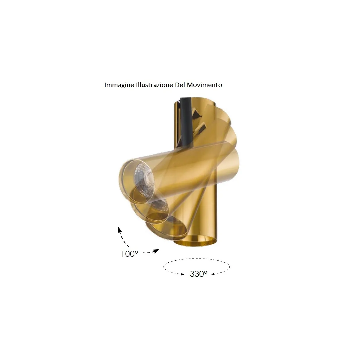 Faretto LED per Binario Trifase Nero | Mondialshop