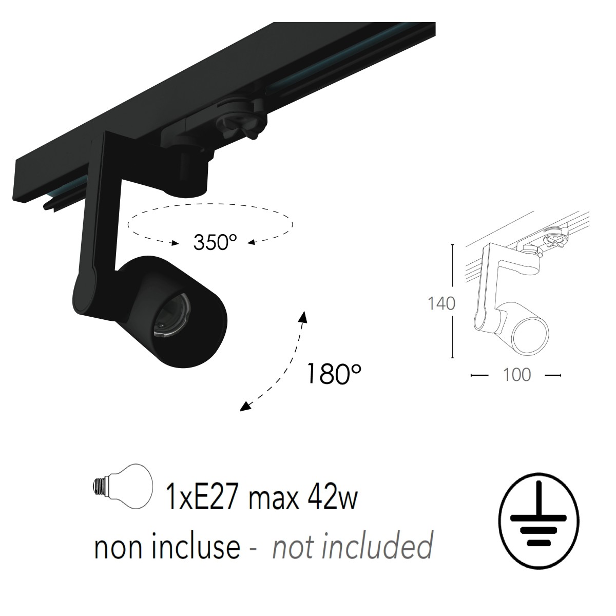 Proiettore faro binario Express led con adattatore...
