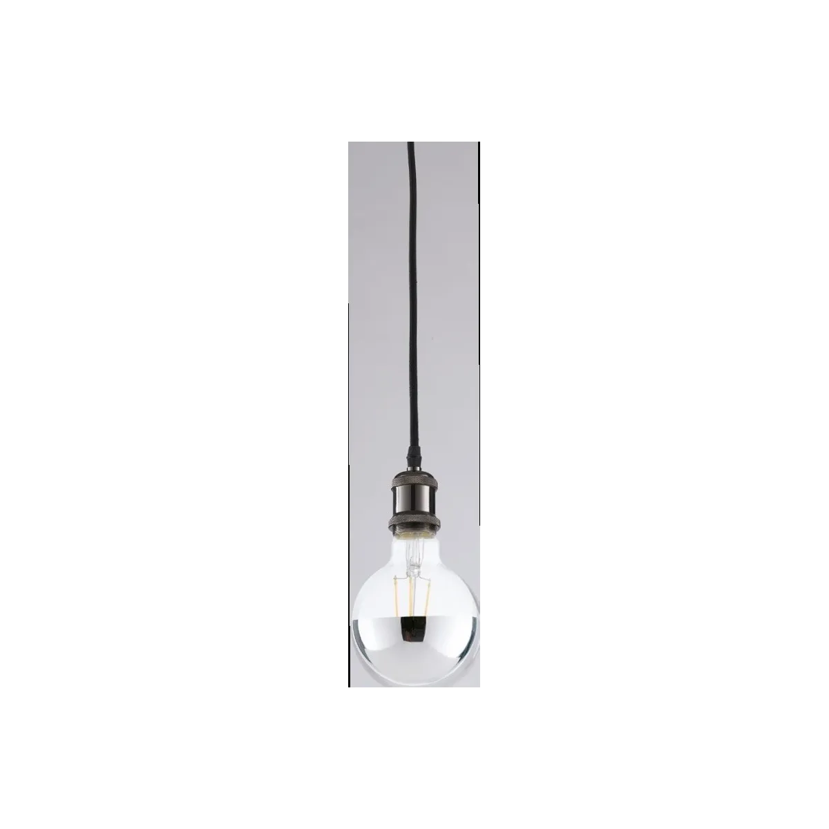 CLOCK Deckenleuchteraufhängung mit Dreiphasenadapter aus schwarzem Aluminium