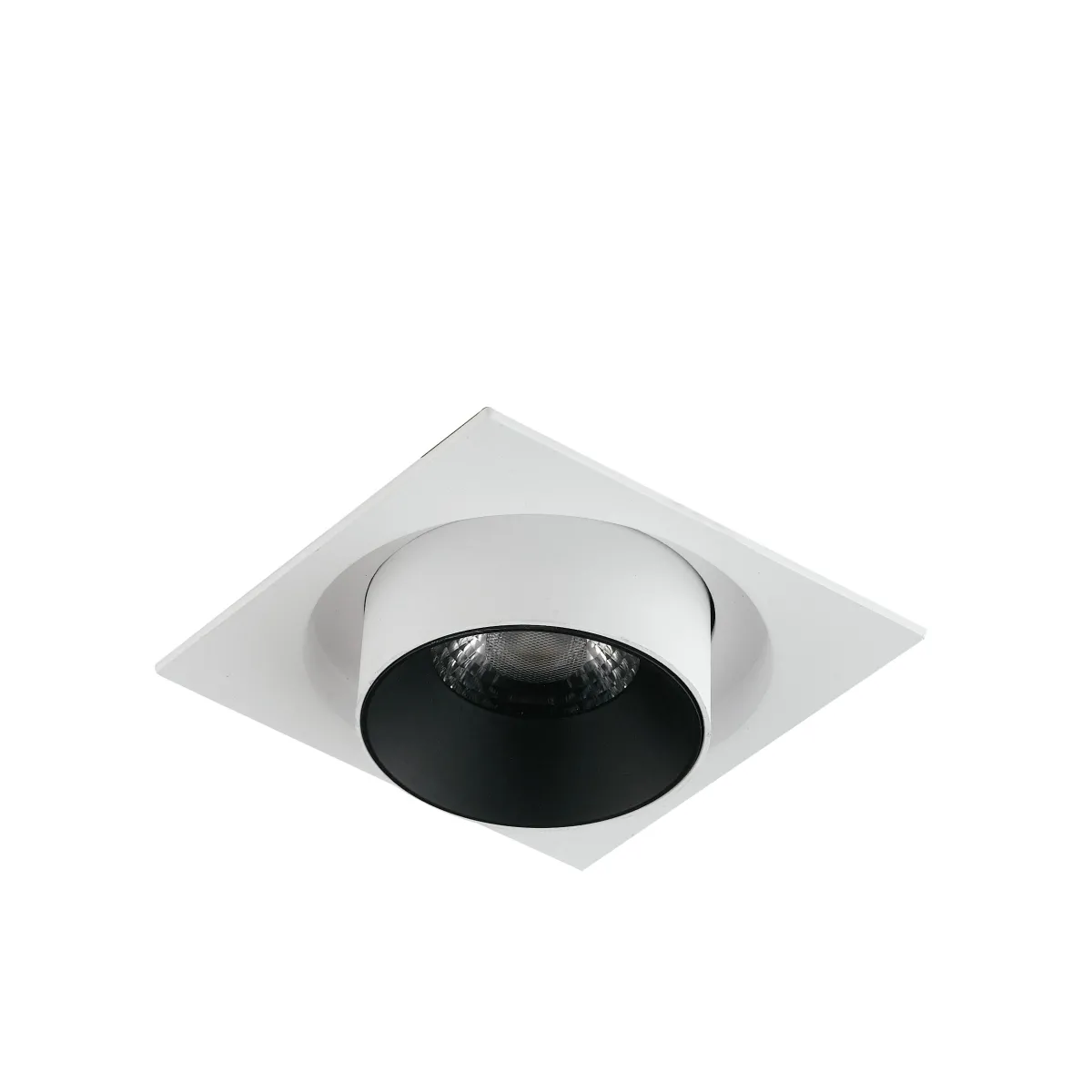 Lampada da incasso orientabile bianco e interno nero LED COB 3000K1x15W