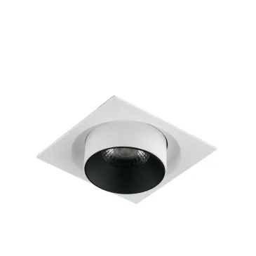 Lampada da incasso orientabile bianco e interno nero LED COB 3000K1x15W