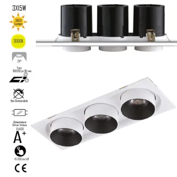 Spot encastré à LED blanche réglable | Mondialshop