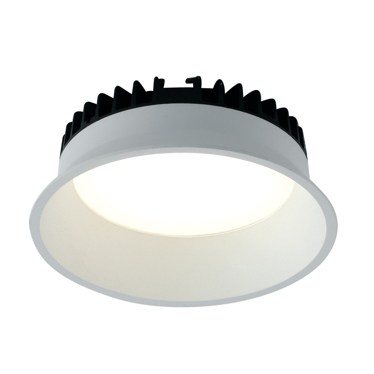 Lampada da incasso tonda in alluminio bianca pressofuso...