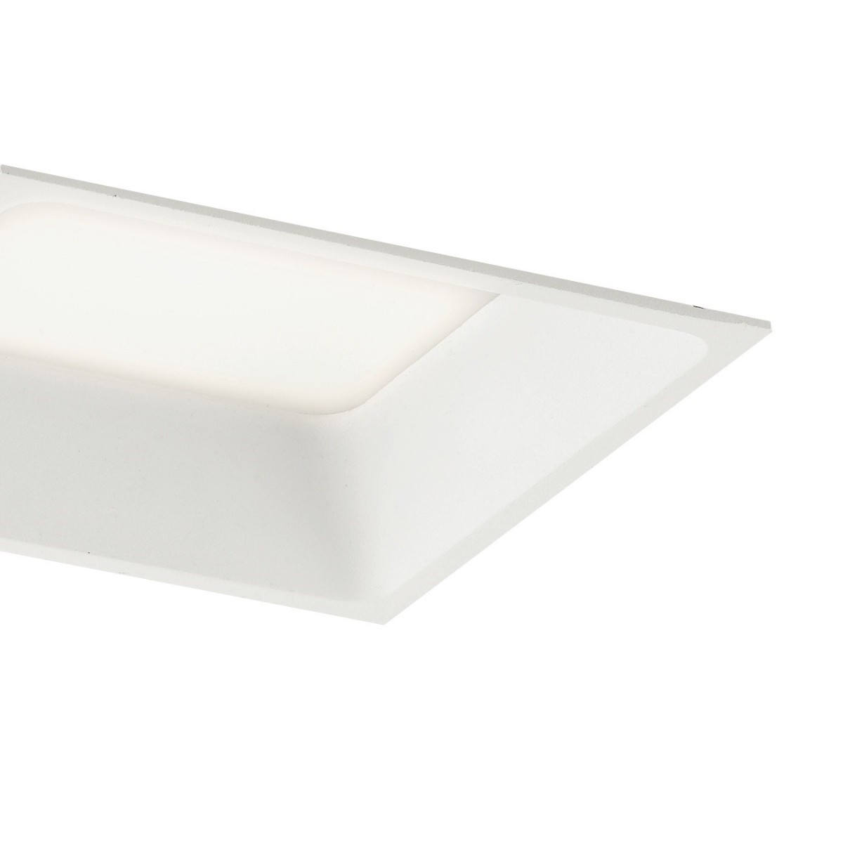 INC-XANTO-C-Q145 Lampada da incasso XANTO quadrata in alluminio bianca pressofuso con Led SMD integrato 3000K- 1500Lm - 18W