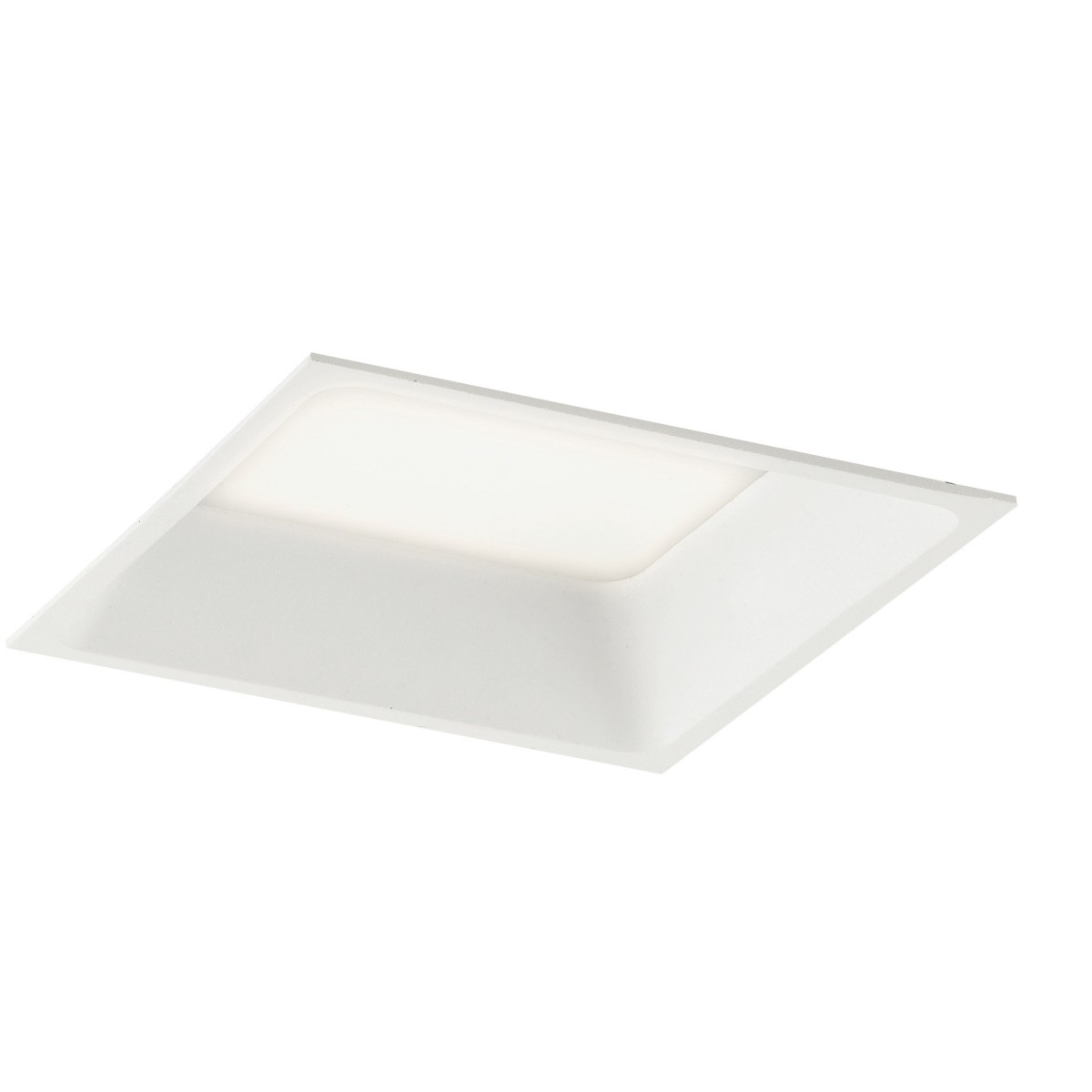 INC-XANTO-F-Q145 Lampada da incasso XANTO quadrata in alluminio bianca pressofuso con Led SMD integrato 5000K- 1600Lm - 18W