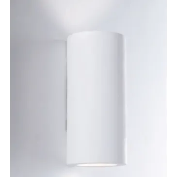 I-BANJIE-S-AP Applique BANJIE tondo bianco a parete in gesso cm 16h x 7,5 dm verniciabile  2xGU10 max 35W