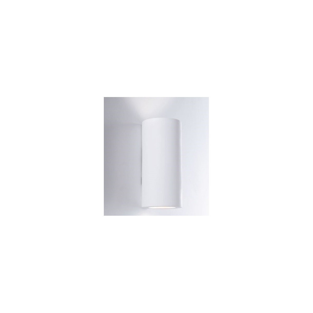 I-BANJIE-S-AP Applique BANJIE tondo bianco a parete in gesso cm 16h x 7,5 dm verniciabile 2xGU10 max 35W