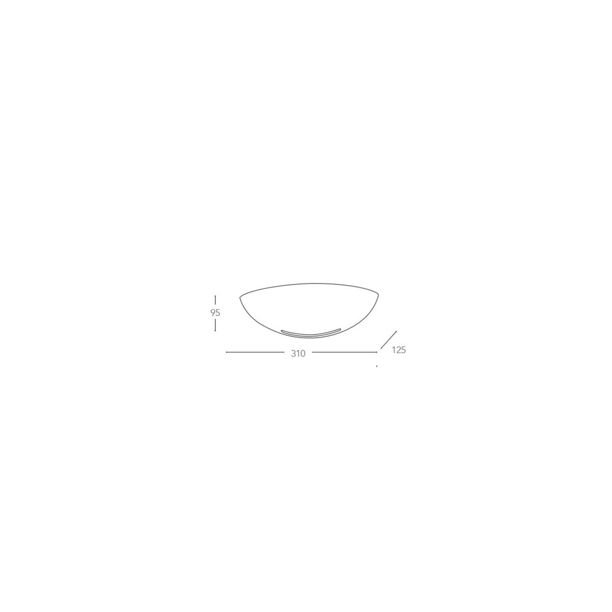 I-SESTRIERE-AP Applique SESTRIERE mezza luna bianco...