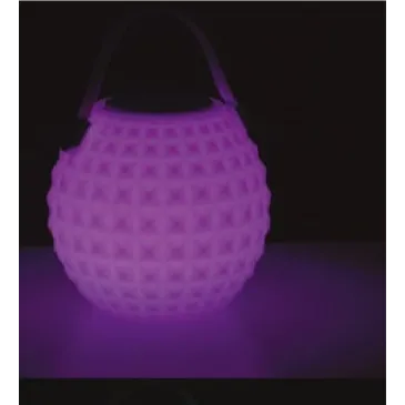 I-GECO-DJ-L25 Lampada portatile GECO bianca a LED RGB con speacker bluetooth incorporato tonda