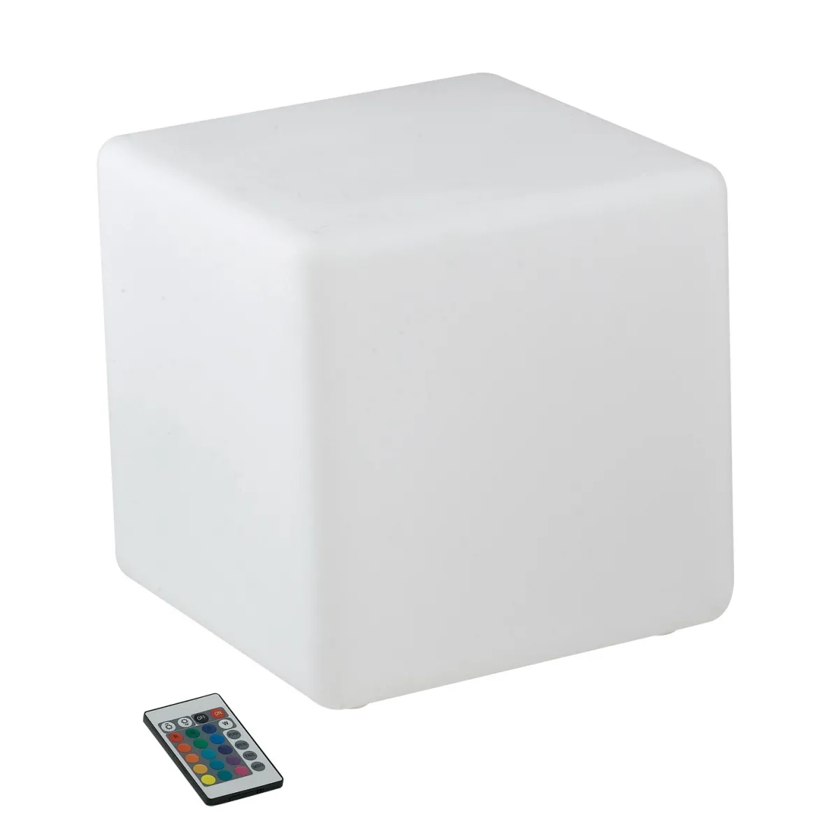 I-GECO-CUBO-L30 Lume da giardino GECO cubo bianco a LED RGB dimmerabile cambia colore dm 30 cm