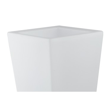 I-GECO-VASO-Q-L Lampada vaso da giardino GECO bianco a LED RGB dimmerabile cambia colore 28x28 cm Altezza 60 cm
