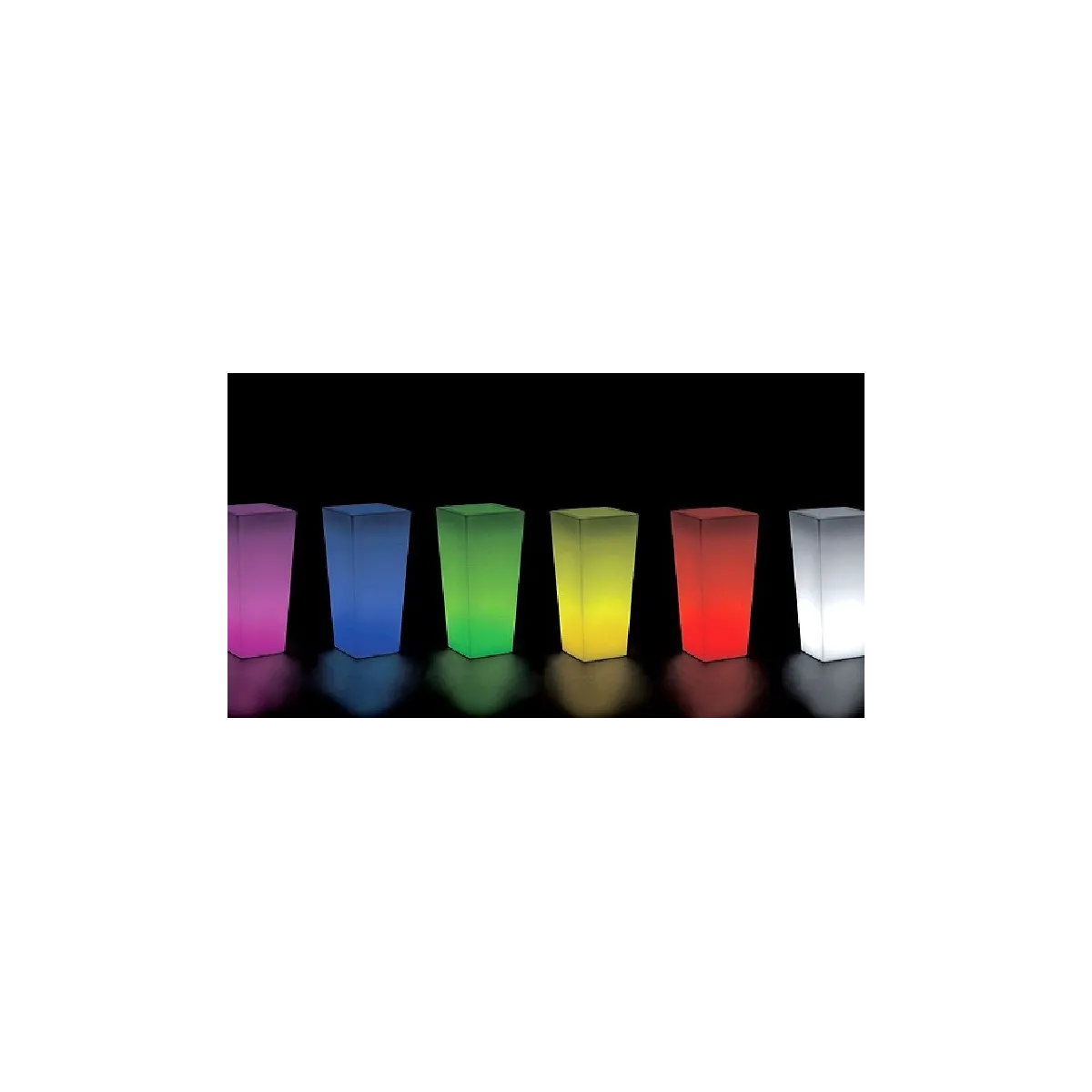 I-GECO-VASO-Q-L Lampada vaso da giardino GECO bianco a...