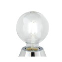 Lume da tavolo Vesevus in metallo cromo satinato dm 15 cm lampada a vista