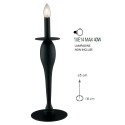 Lampe de table Armstrong design moderne contemporain en métal noir satiné