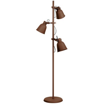 Lampe de table en bronze Legend en métal corten et finitions cuivre design industriel