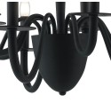 Lampadario a soffitto Armstrong design contemporaneo moderno in metallo nero satinato 10 lampadine