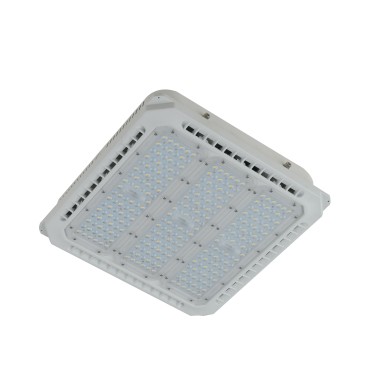 Proiettore a led plafoniera faro per pensiline o soffitto rettangolare 80w 10500Lm bianco