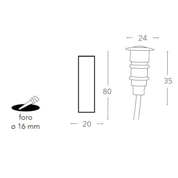 LED-BARRET-R24C Led segnapassi da incasso tondi a pavimento o parete BARRET in alluminio finitura nickel 3000K