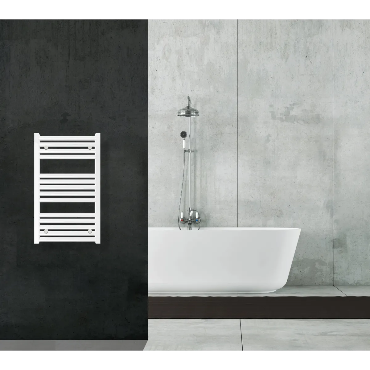 Termoarredo scaldasalviette 800x500 bianco interasse 450 mm