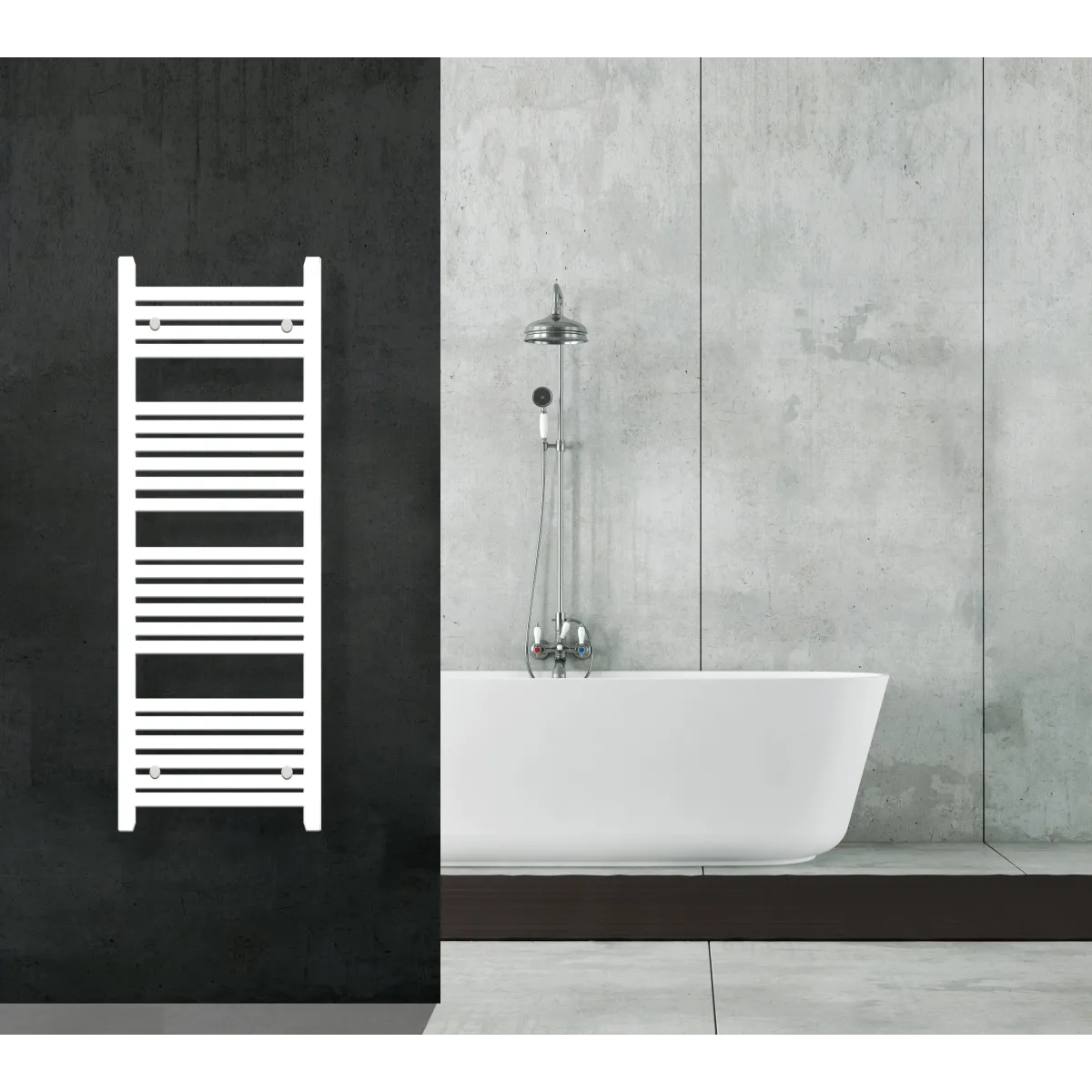 Termoarredo scaldasalviette 800x500 bianco interasse 450 mm