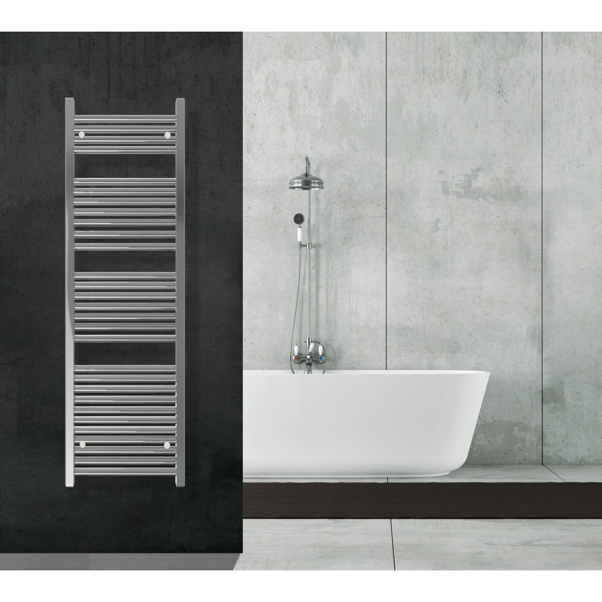 Termoarredo scaldasalviette 1500x500 cromato interasse...