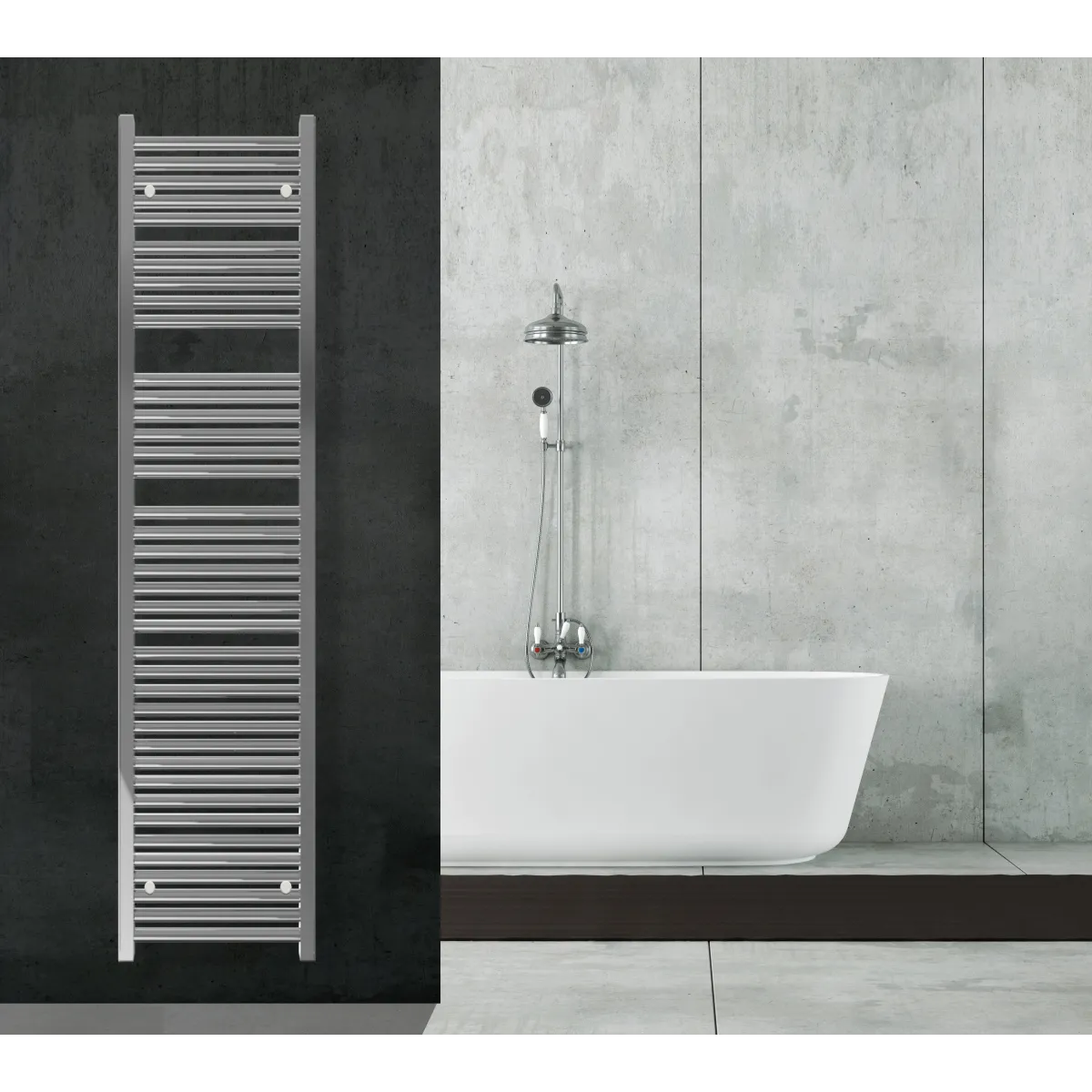 Termoarredo scaldasalviette 1800x450 cromato interasse 400 mm