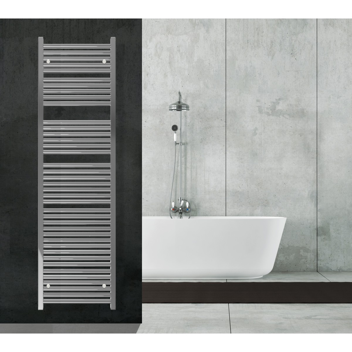 Termoarredo scaldasalviette 1800x600 cromato interasse...