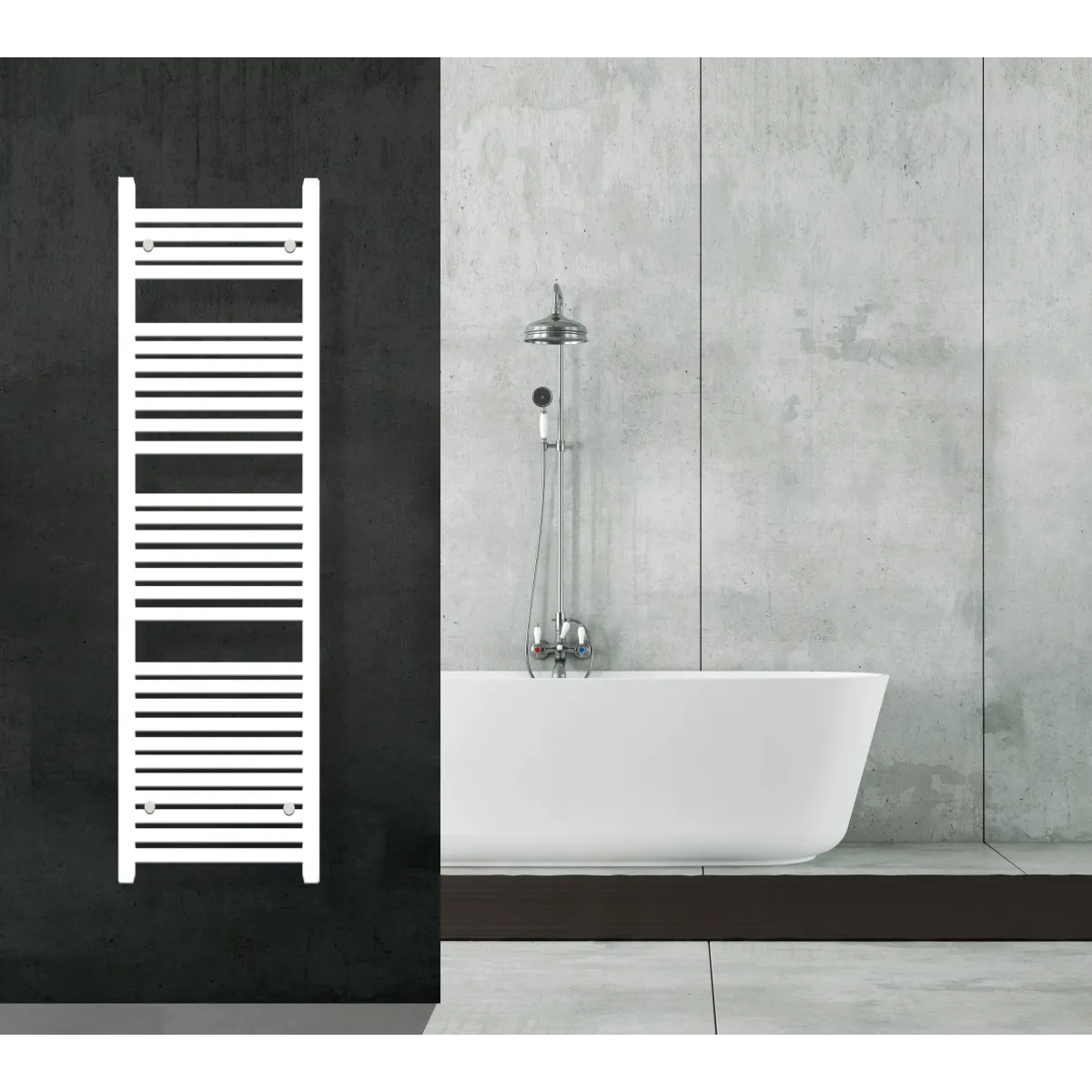 Termoarredo scaldasalviette 800x500 bianco interasse 450 mm