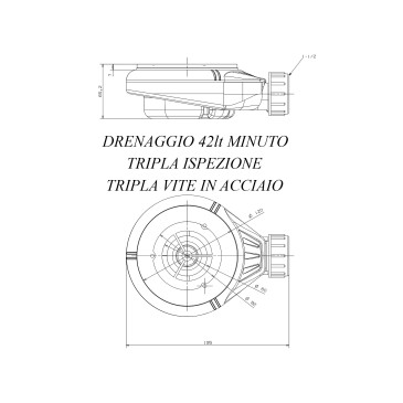 Piatto doccia in resina sabbia foro laterale GRID