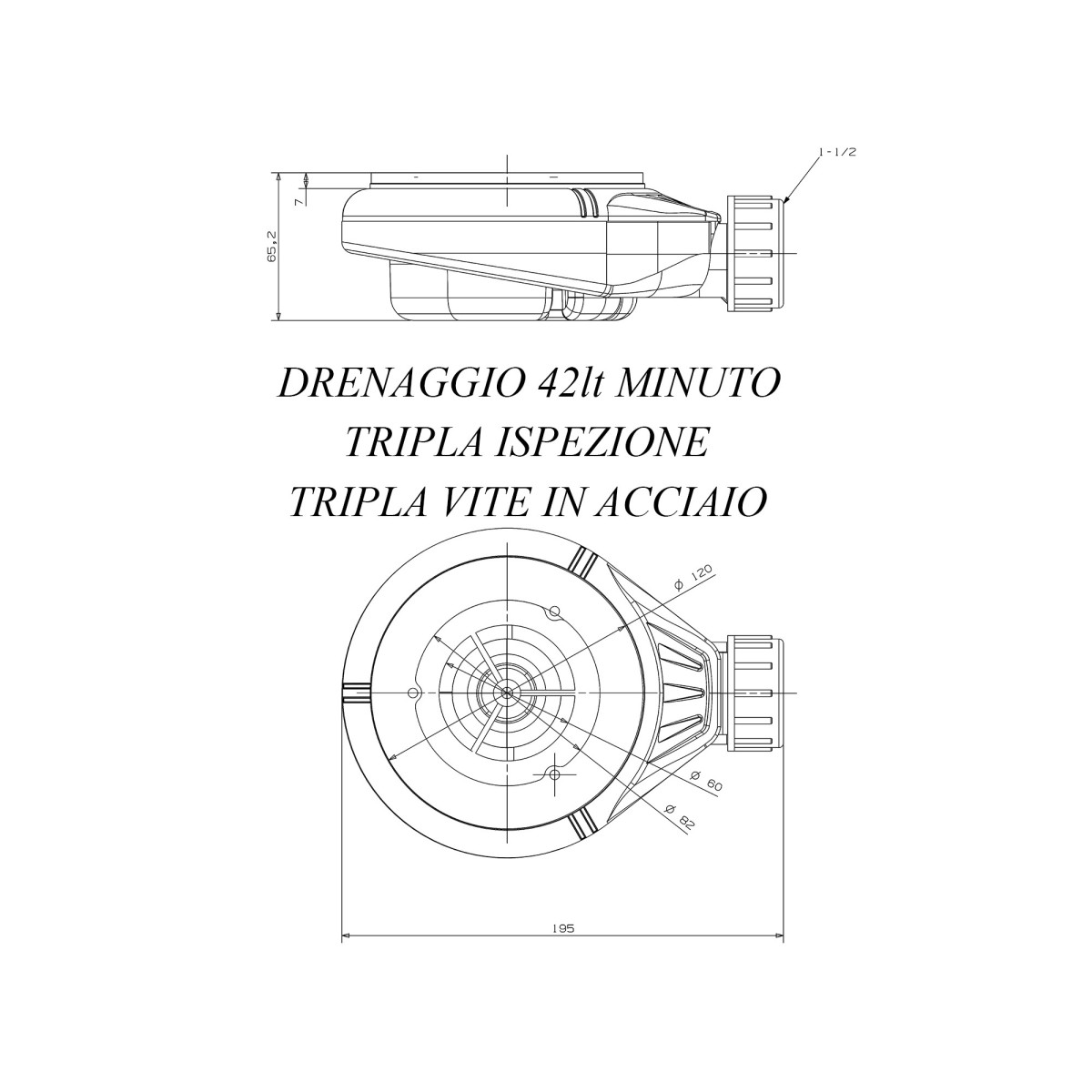 Piatto doccia in resina sabbia foro laterale GRID