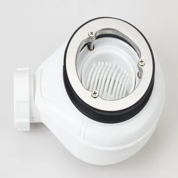 Receveur de douche en résine sable avec trou latéral GRID