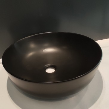 lavandino nero rotondo, round wash basin black