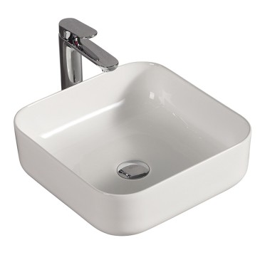 Lavabo carré blanc mat 38,5X38,5 | Ungaretti