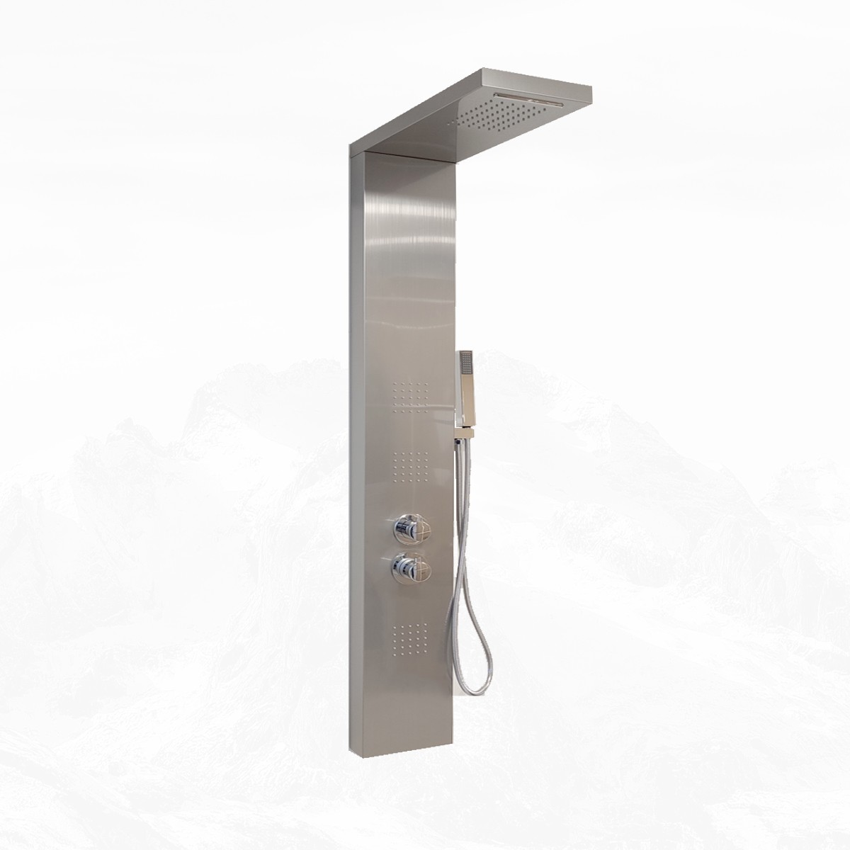 Colonna Idromassaggio Inox Spazzolato Termostatica | Diamante