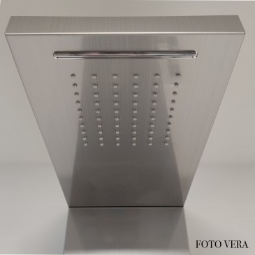 Colonne d'hydromassage thermostatique en acier inoxydable brossé diamant