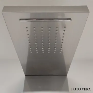 Thermostatische Hydromassagesäule aus gebürstetem Edelstahl | Diamant