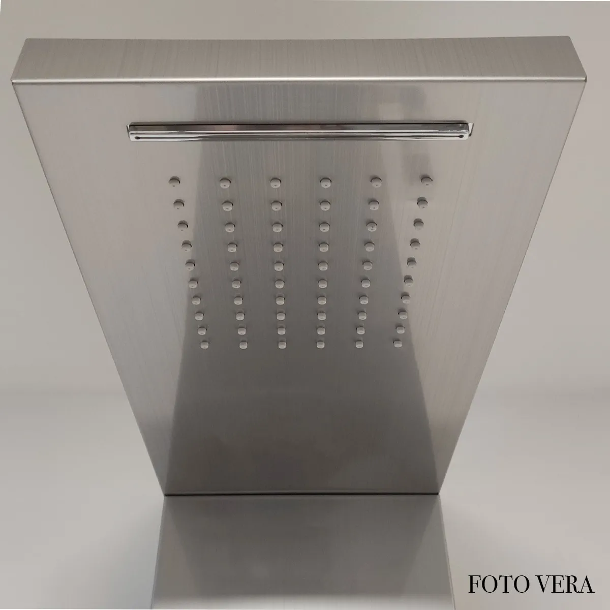 Thermostatische Hydromassagesäule aus gebürstetem Edelstahl | Diamant